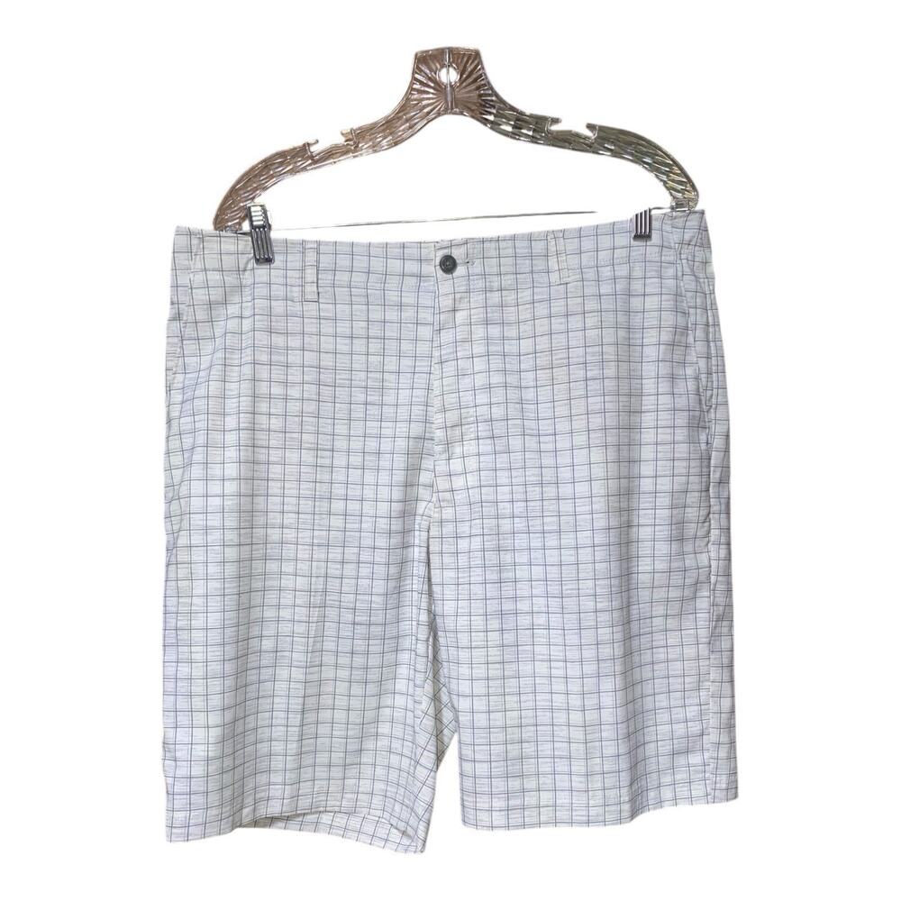 NEW Jack Nicklaus Men's Classic Gray Plaid Flat‎ Front Golf Shorts size 36